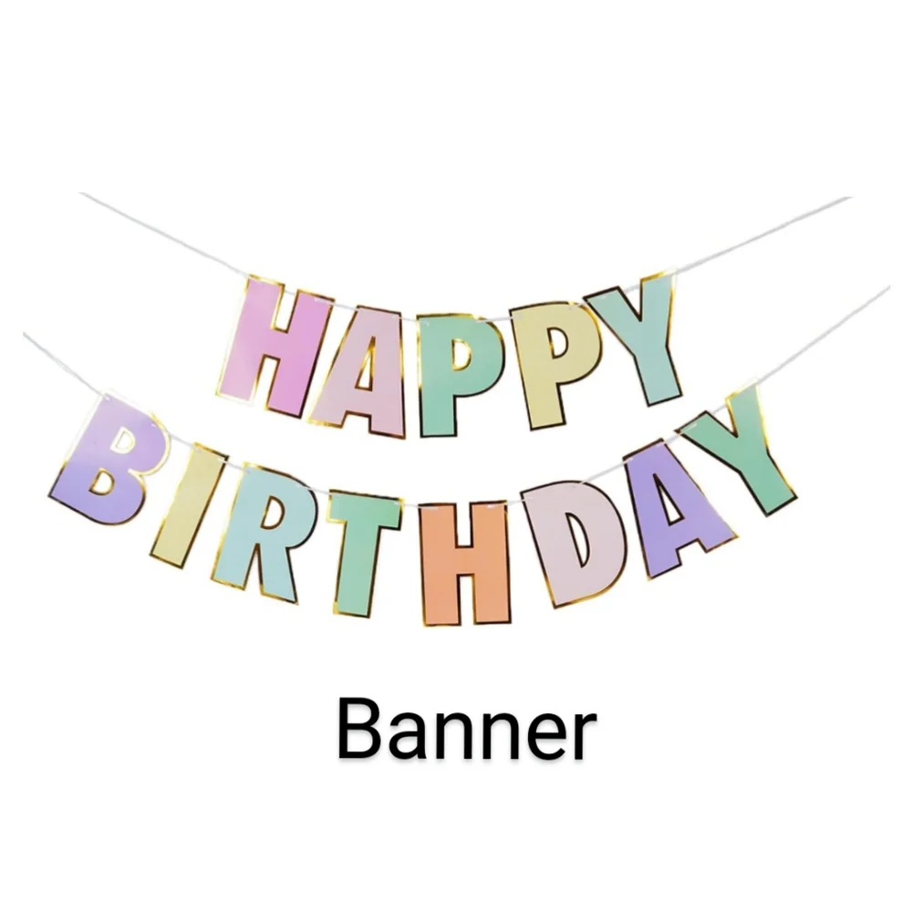 👣4/$20. ~Colorful Happy Birthday Banner